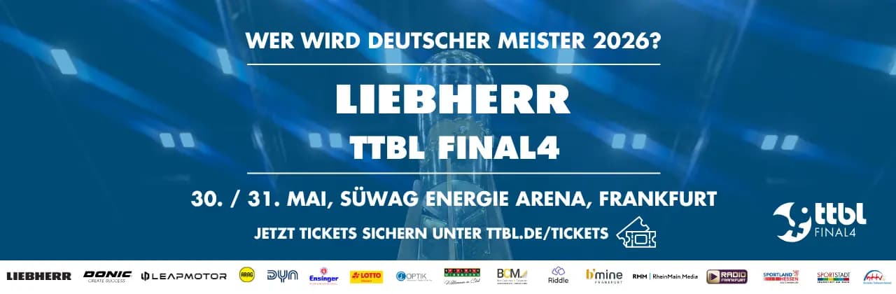 Perfekt für Vereine: Mit dem Gruppenticket zum Liebherr TTBL Final4